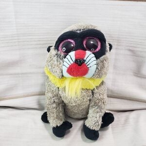 TY Beanie Boos Wasabi Baboon 6 Inch Plush Stuffed Animal 2019 Pink Eyes TySilk